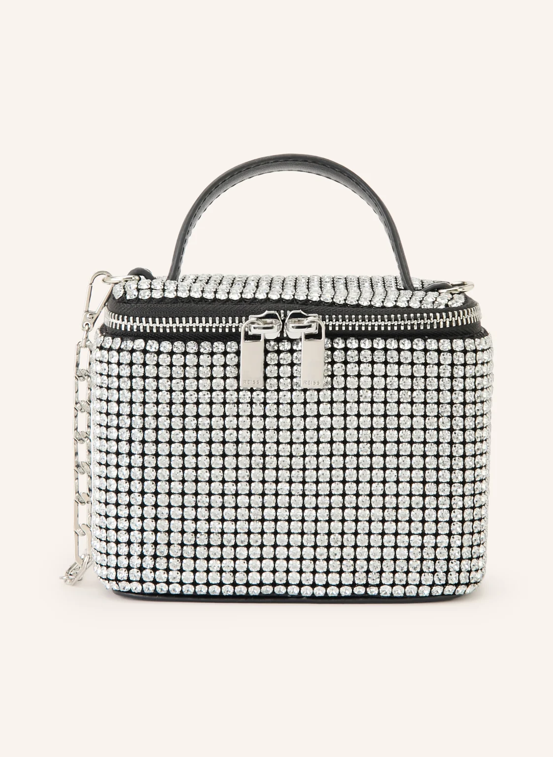 REISS Handtasche NOVA MINI mit Schmucksteinen