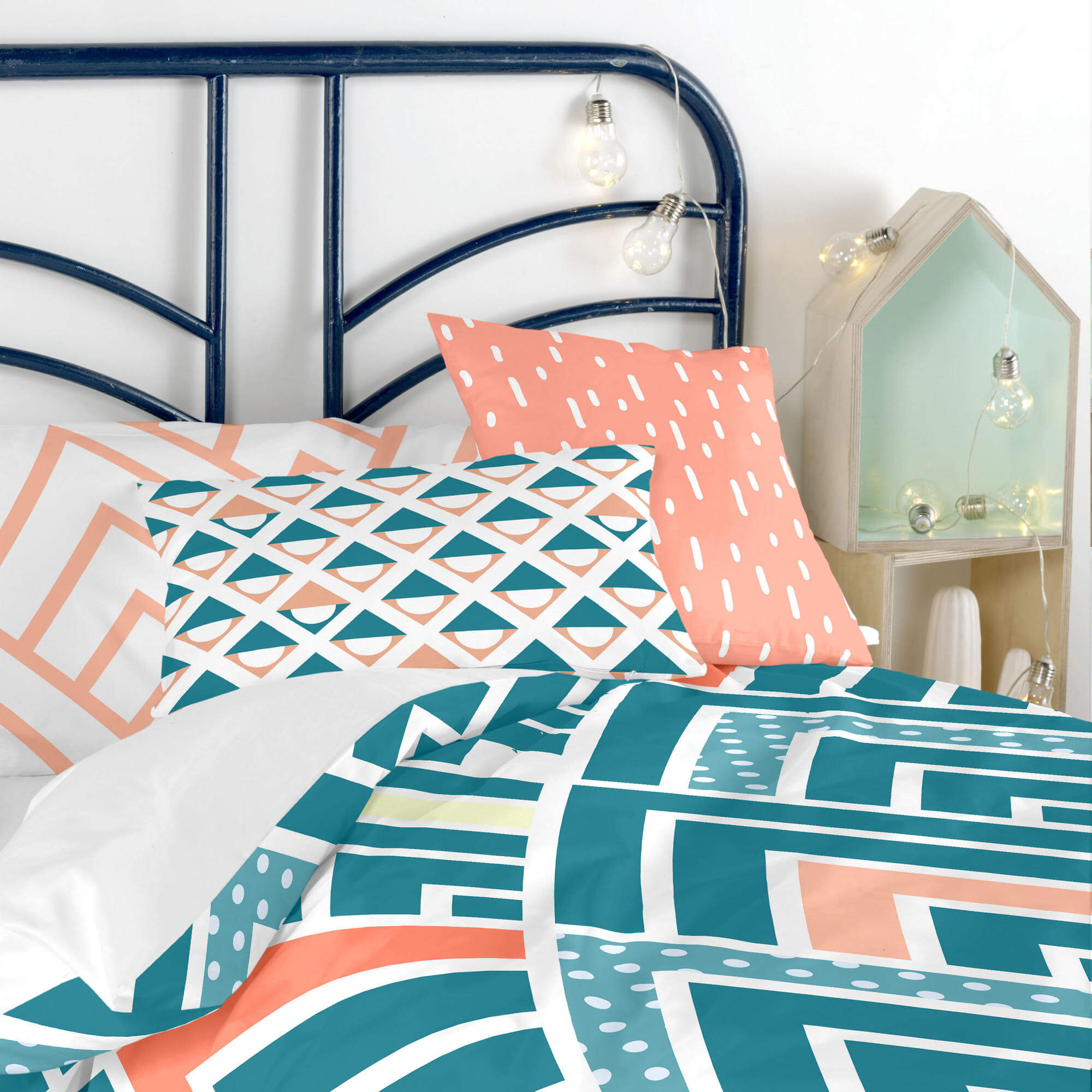 Rom Kussenhoes 50x30 cm Baleno Teen, Veelkleurig, 100% katoen, de kwal