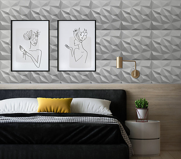Panneaux de plafond et panneaux muraux Decoratif 3D Brylant Gris 8m² / 32pièces