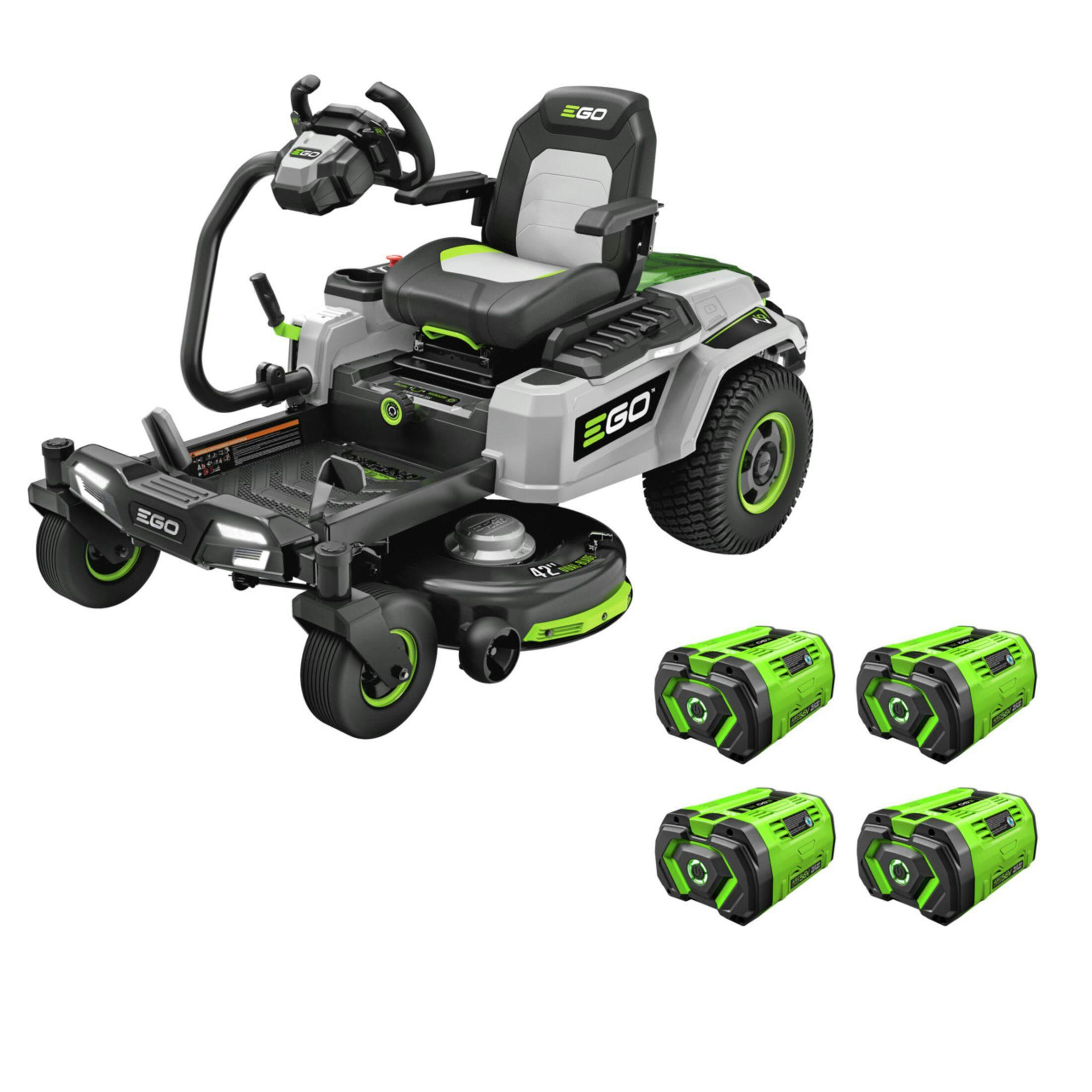 EGO POWER+ 56V 42-in Z6 Zero Turn Riding Mower with E-STEER™ Technology, Includes (4) 12Ah Batteries and (1) ZTR Charger