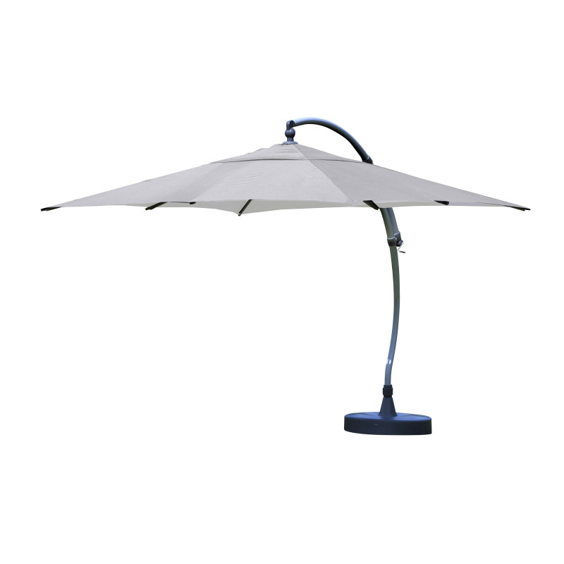 Parasol déporté et inclinable Easy Sun titanium 320 x 320 cm SUNGARDEN