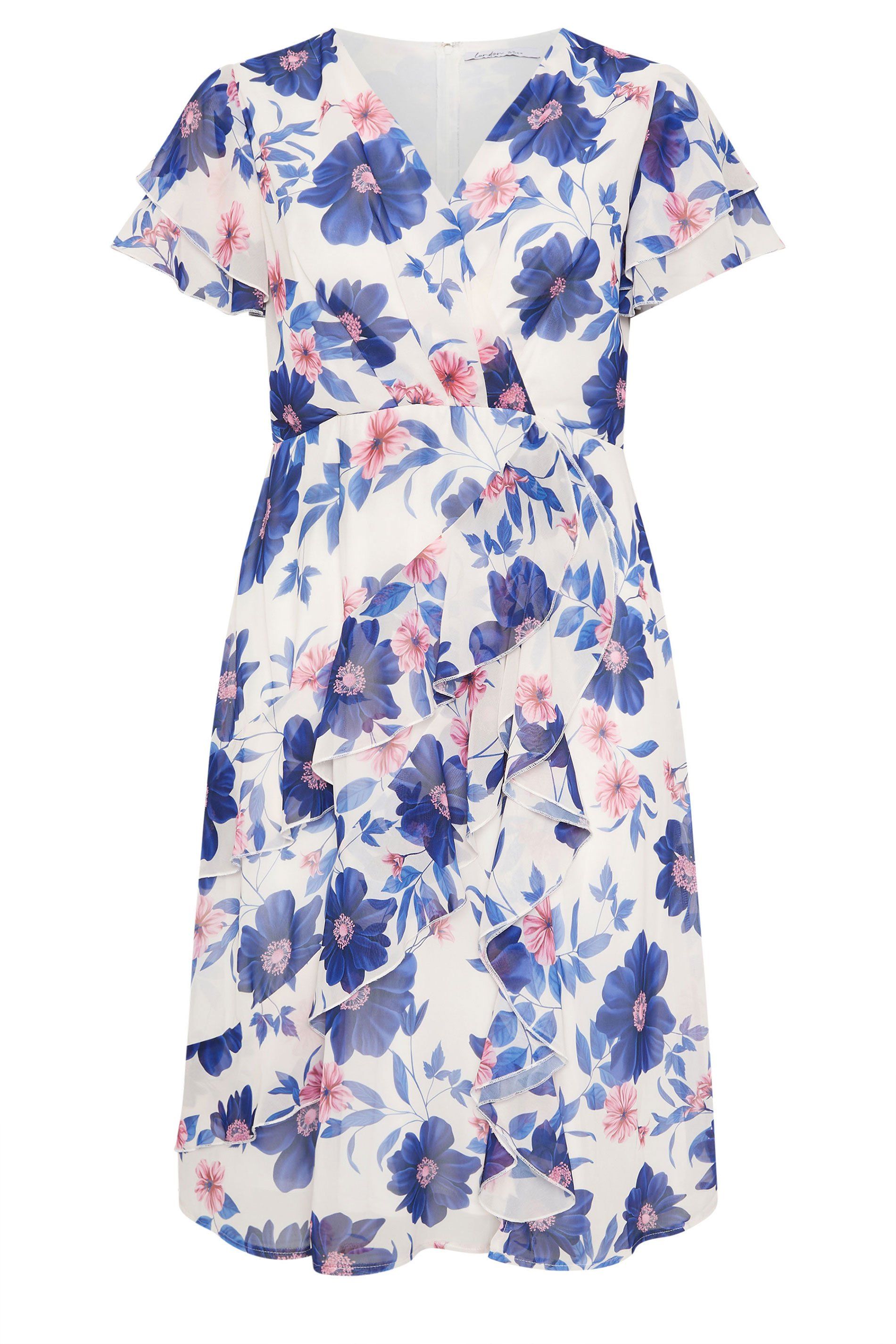 Yours Floral Ruffle Midi Dress
