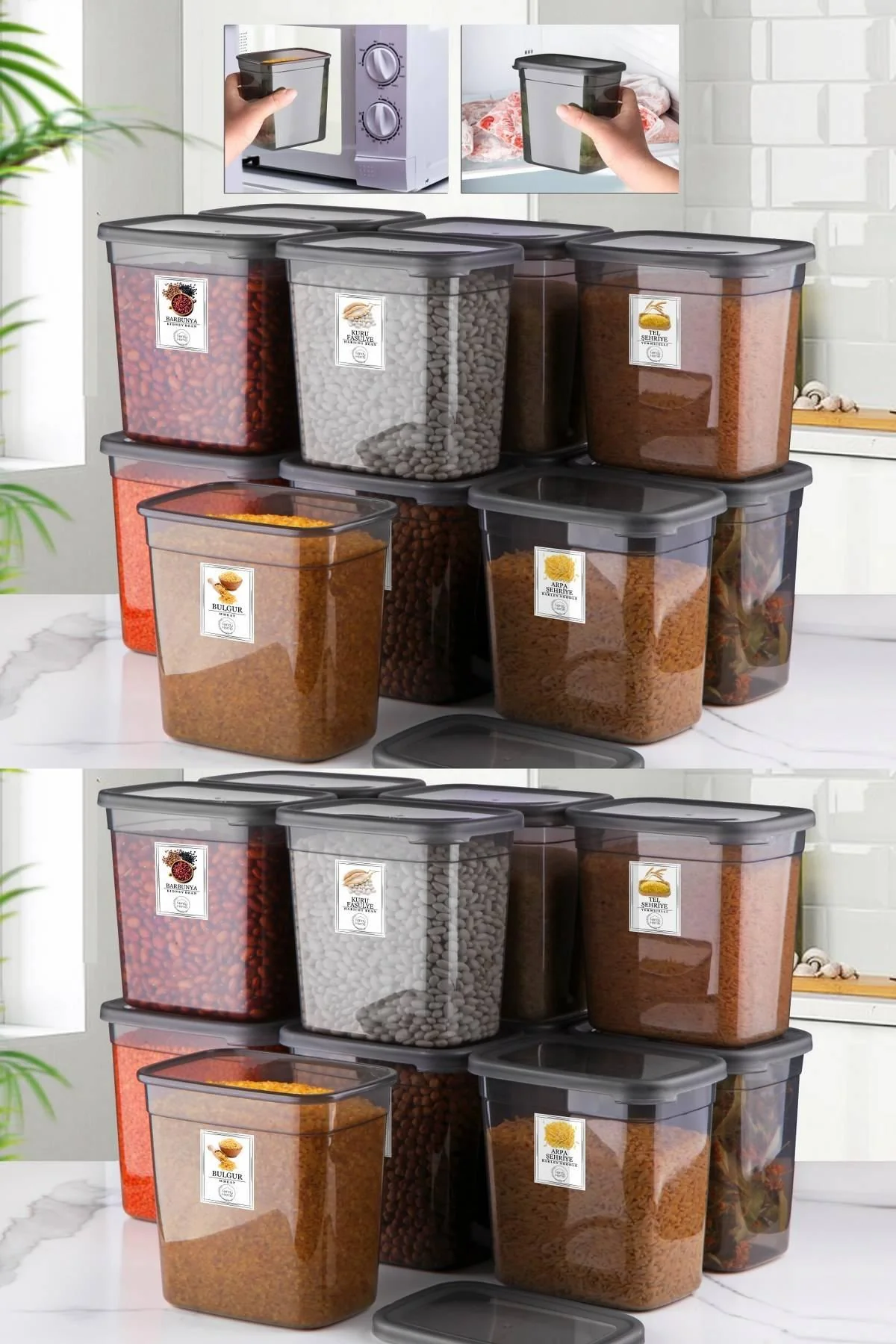 Set van 24 bewaarbakjes