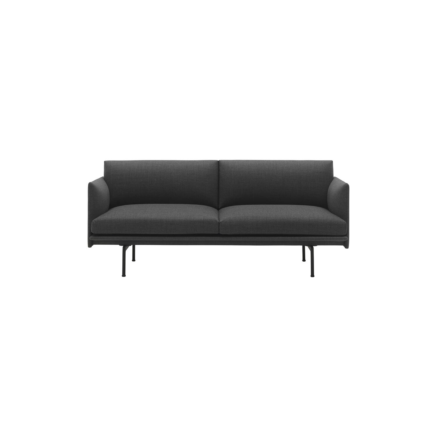 Outline Sofa 2-seater, remix 163/black