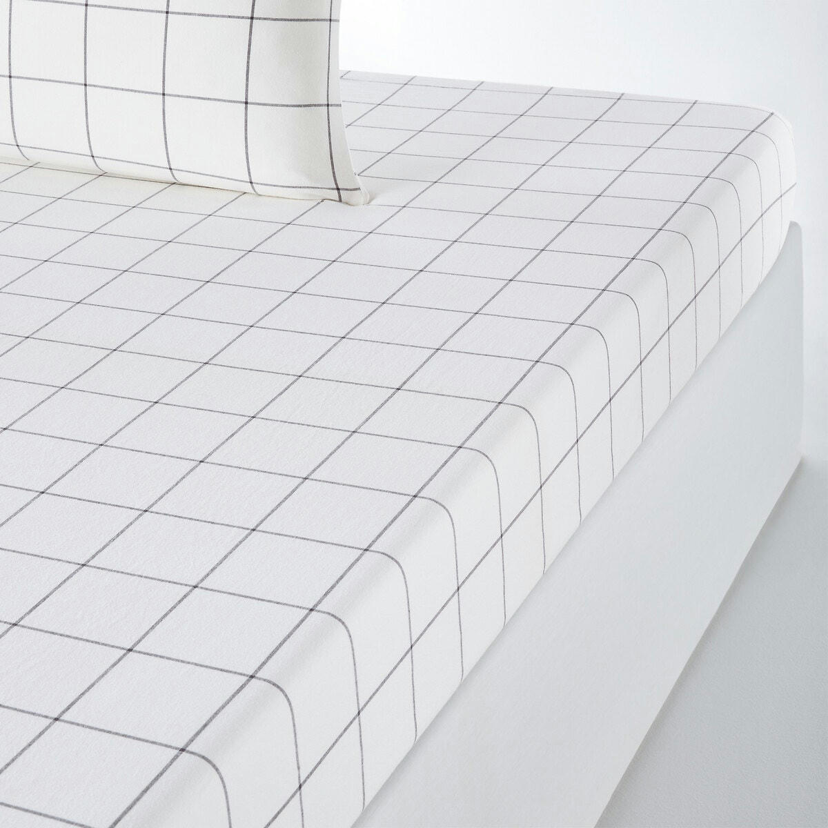 Drap-housse coton pour matelas épais, Pia checks