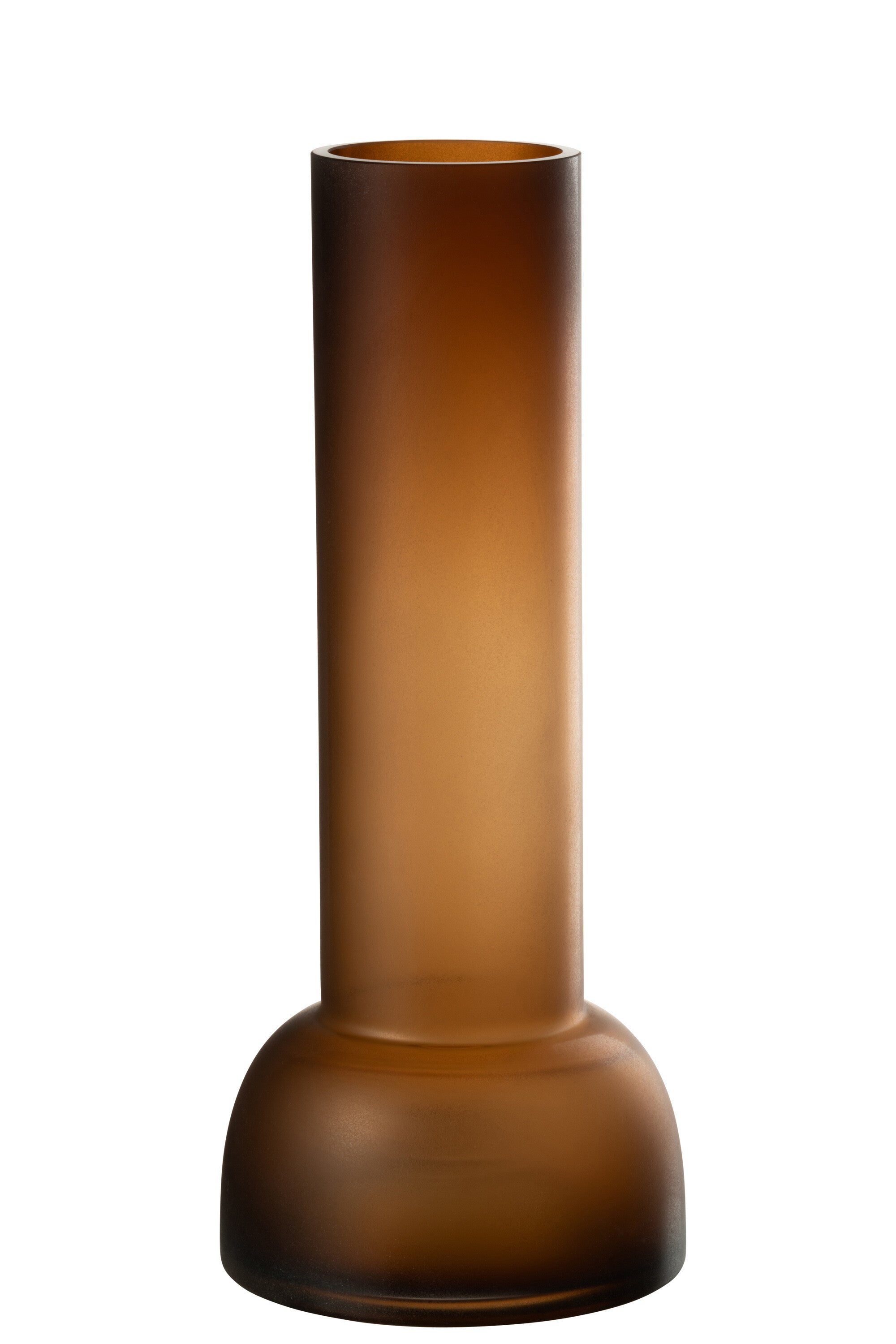 J-Line vaas kandelaar Yoko - glas - bruin - large - 38 cm ho