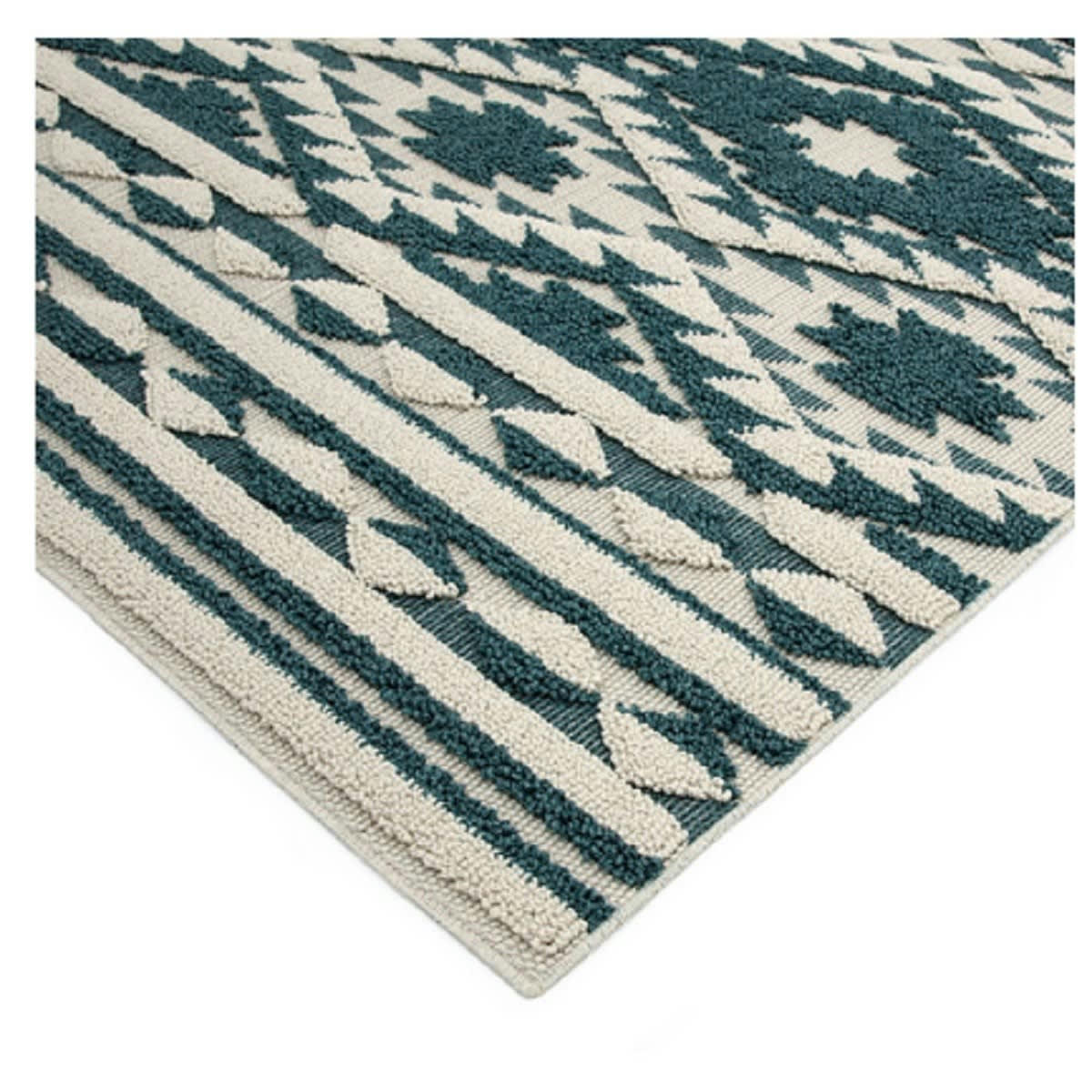 ZATA - Tapis style berbère en Polypropylène Vert émeraude 120x170 cm