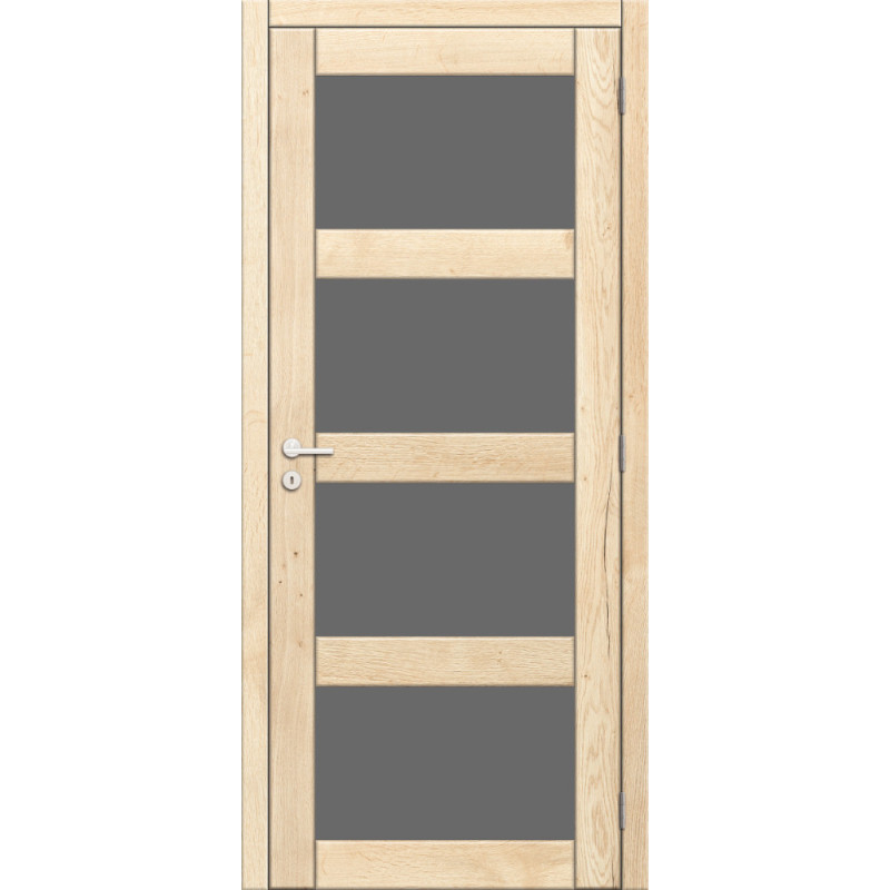 Porte vitrée Realwood Nature Oak chêne naturel verre gris fumé 78 x 201,5 cm THYS