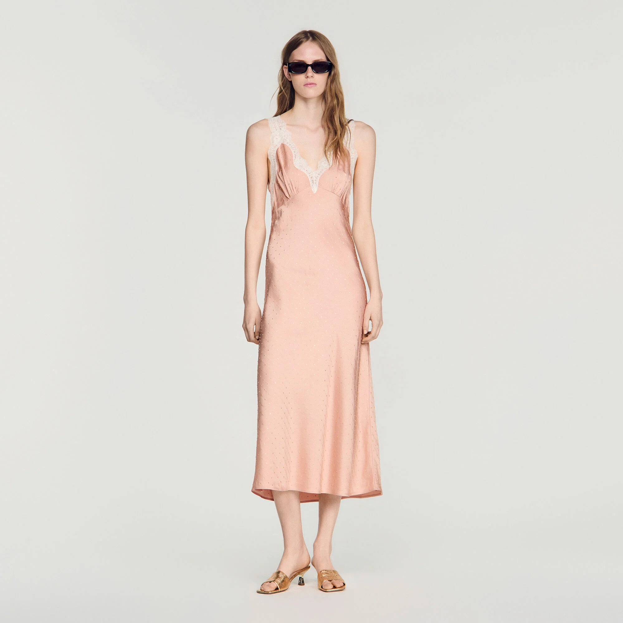 Robe esprit lingerie strassée