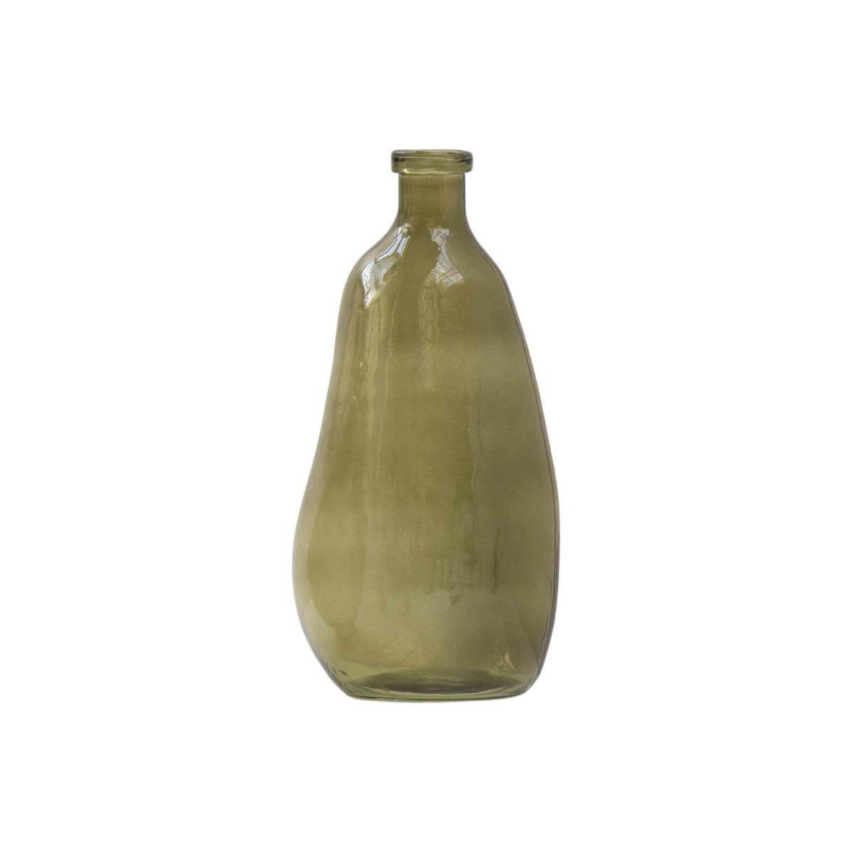 - Vase bonbonne en verre bosselé