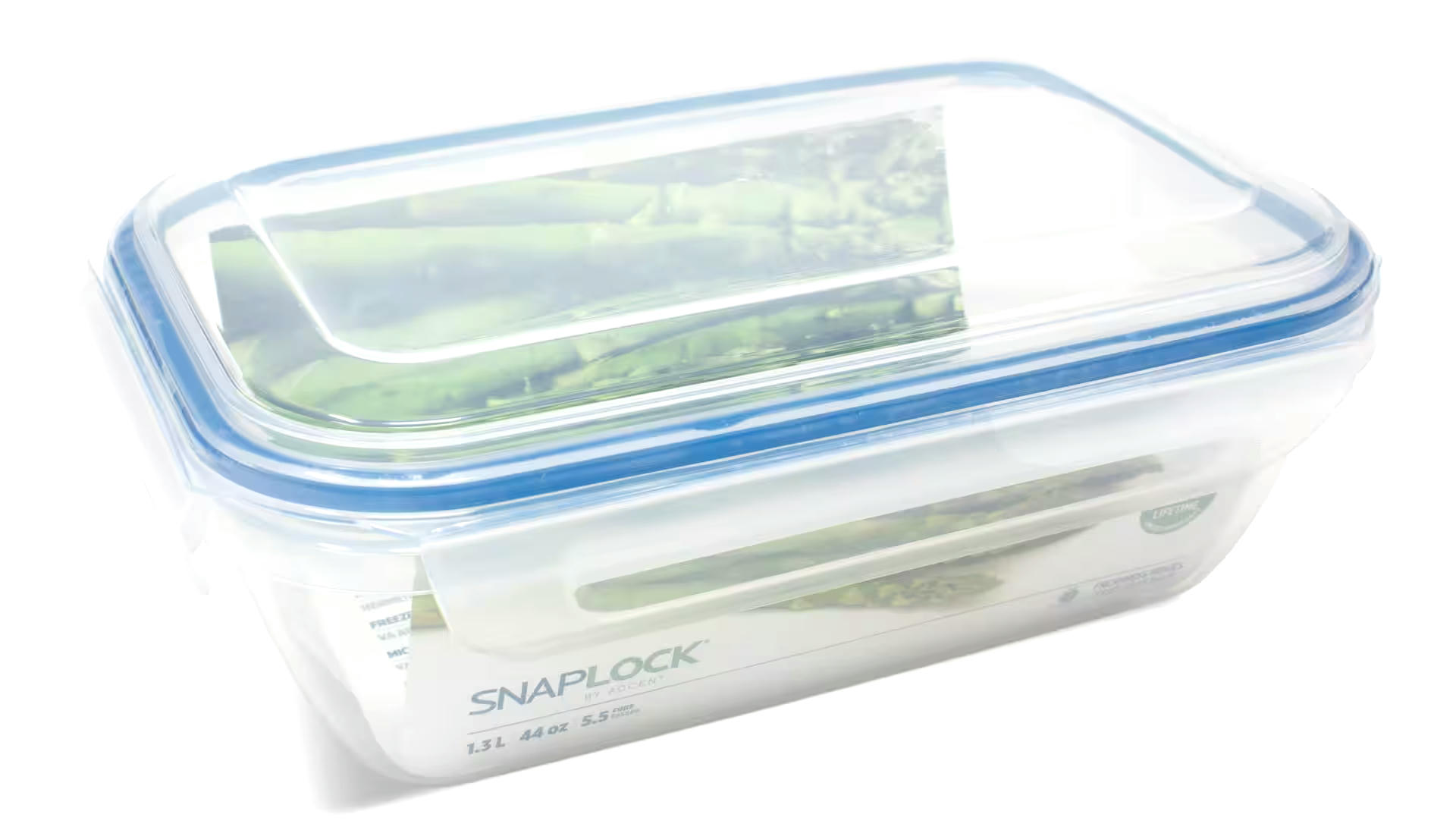 Snaplock Clear Rectangular Clear  Food Storage Container, Nestable, 1.3-L