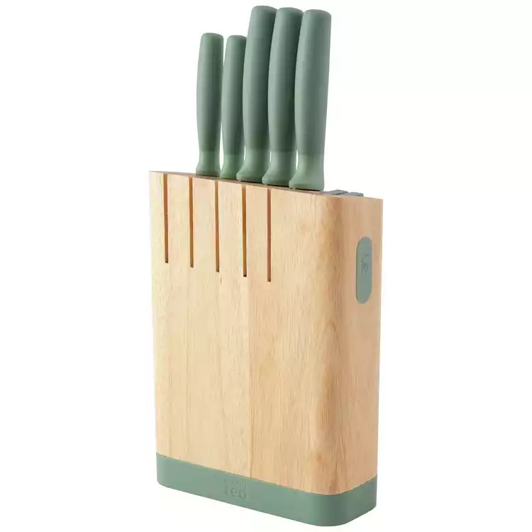 BergHOFF Leo Forest 6 Piece Knife Block Set - Green