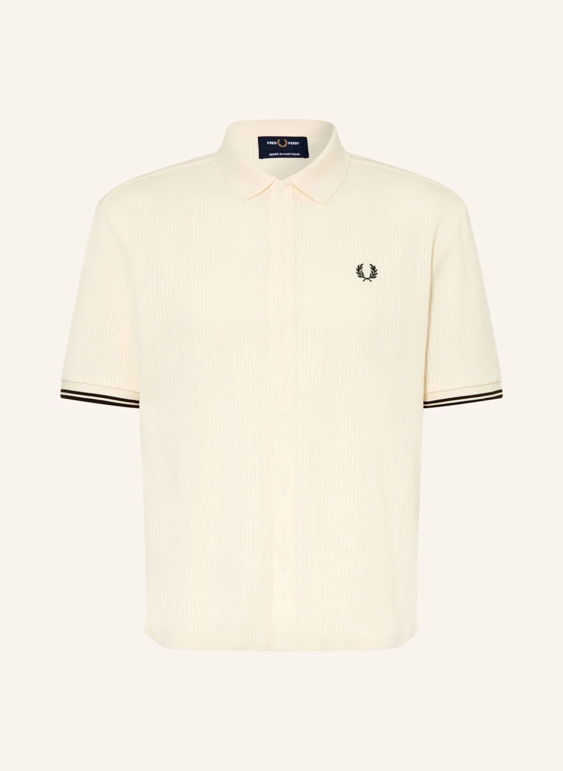 FRED PERRY Strickhemd Slim Fit