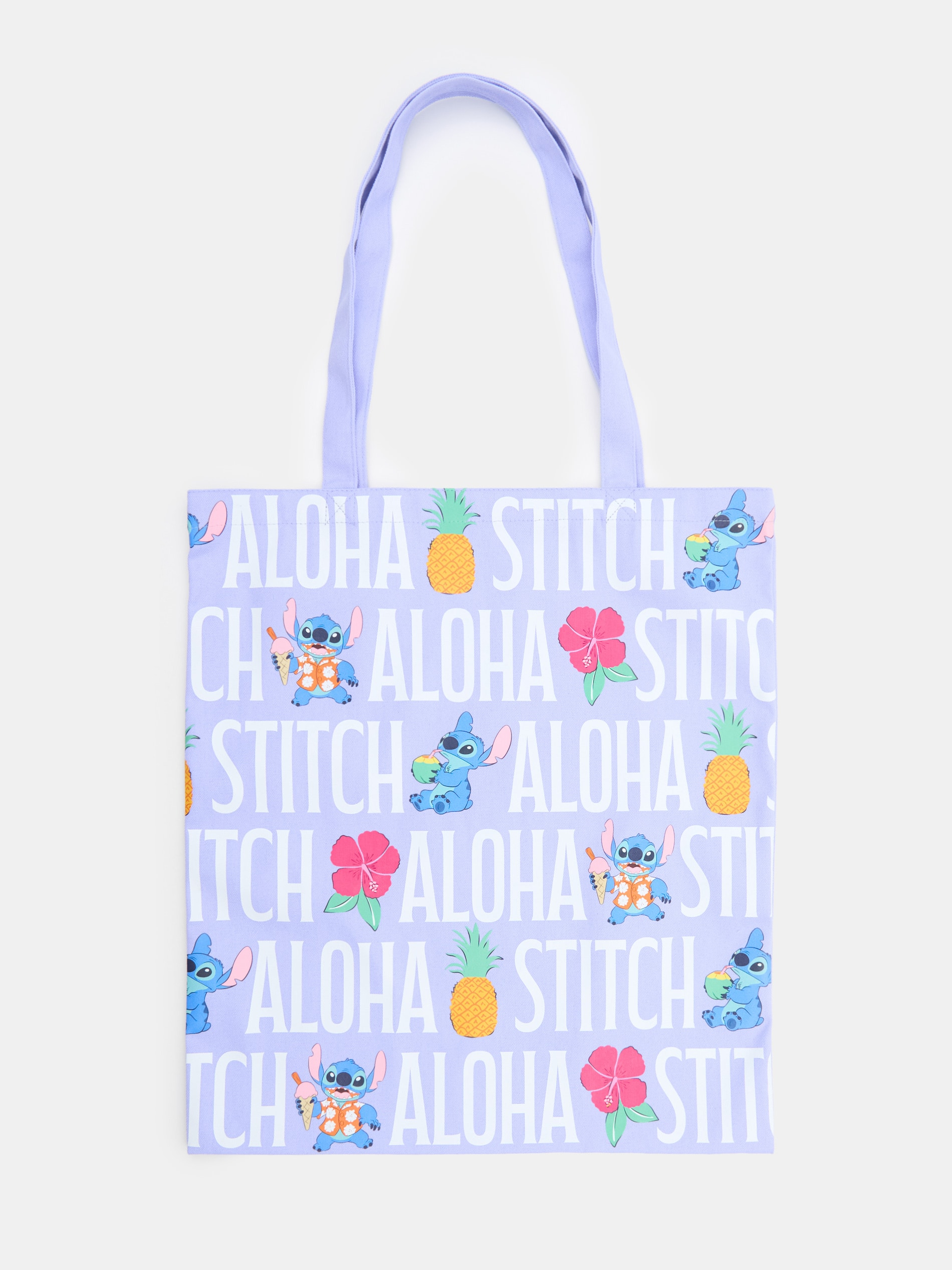 Materiałowa torba shopper z nadrukiem Stitch