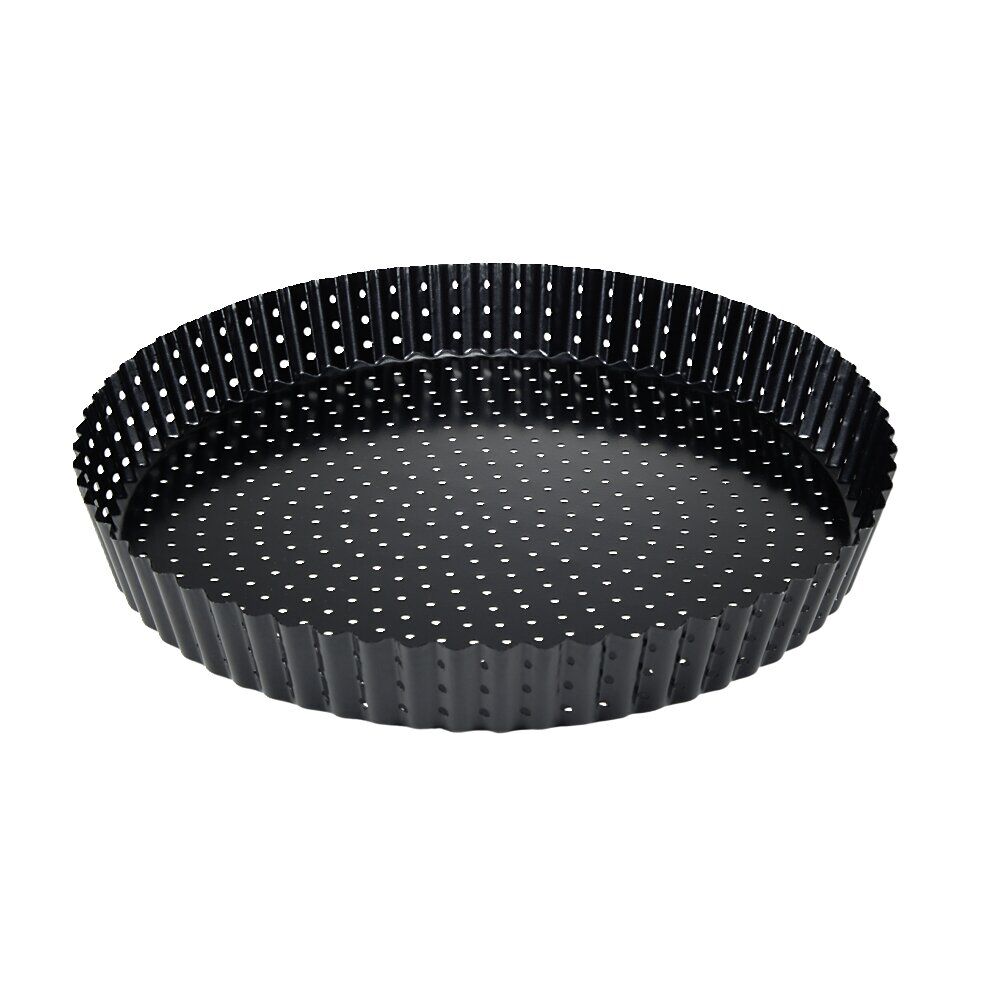 Moule à tarte acier perforé Ø28xH4cm