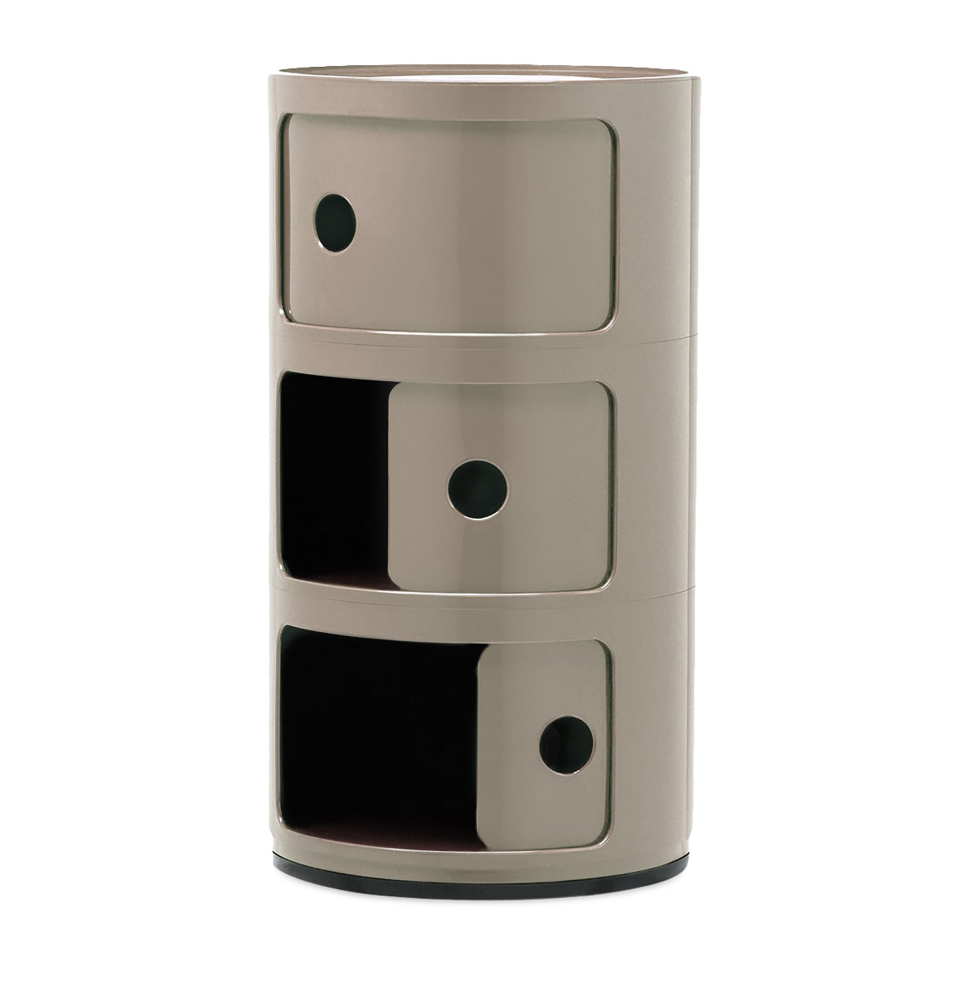 Kartell Componibili Kast Ø 32 cm - 3 Modules - Duifgrijs