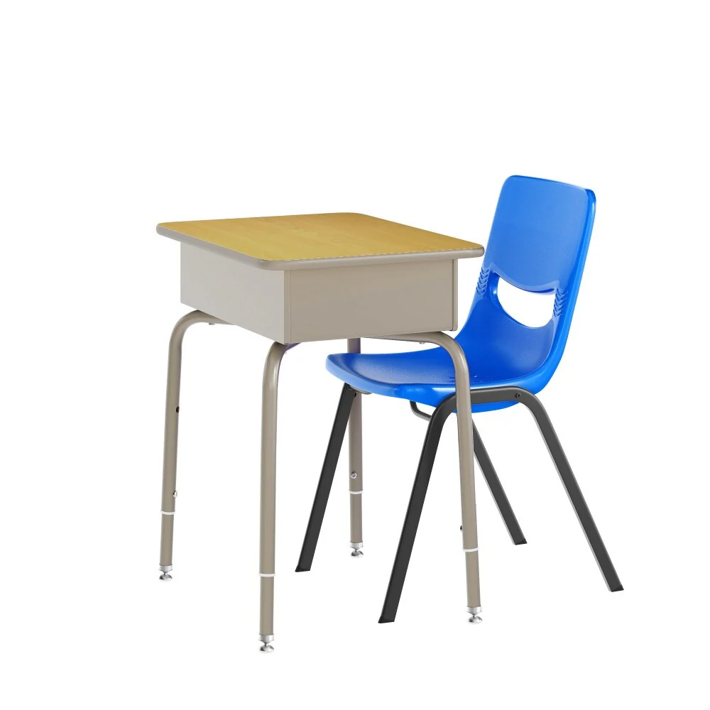Student Desk with Open Front Metal Book Box & Flex Comfort Chair - 24W x 18D x 22.25 - 31.25H
