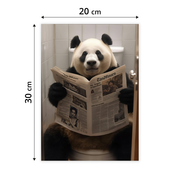 Plakat Panda w toalecie 20x30cm