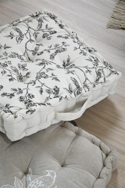 Poduszka podłogowa Clarine 45x45 boho kremowa