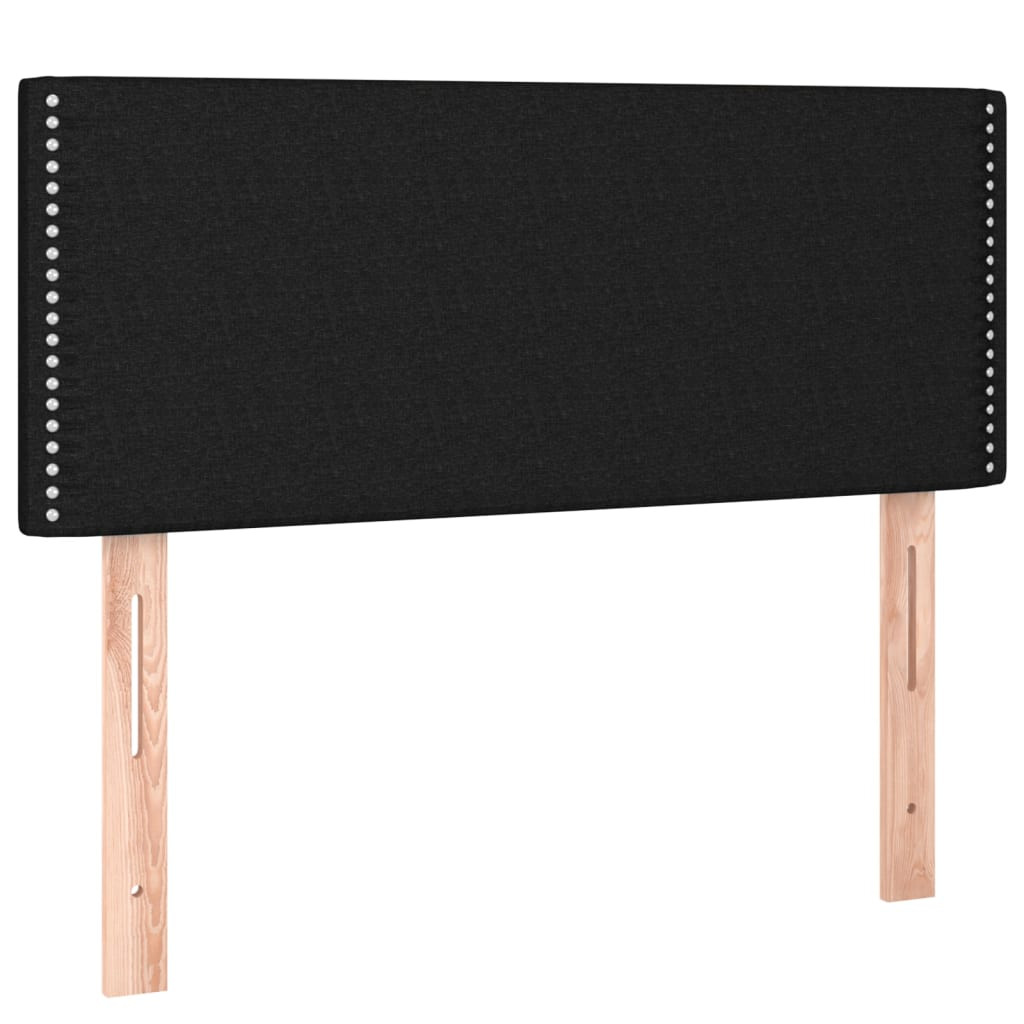 Wezgłowie Czarny 100 x 5 x 78/88 cm Tkanina vidaXL