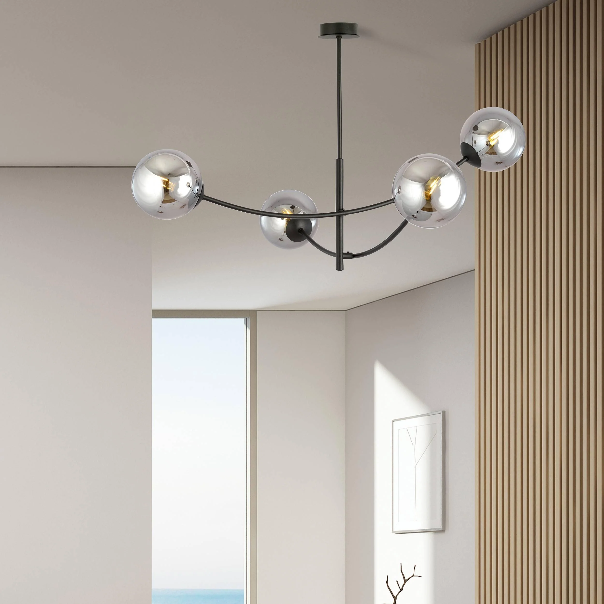 4-lichts plafondlamp Dale
