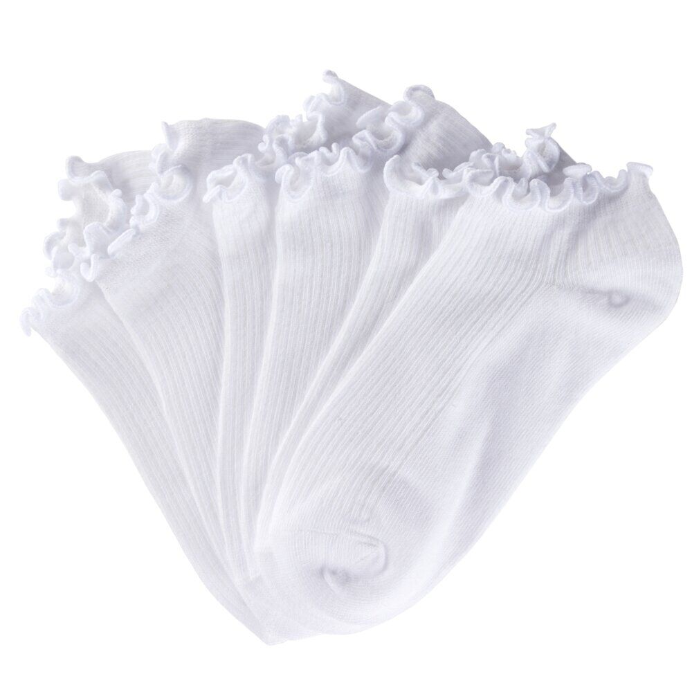Socquettes femme blanches bord froufrou 3 paires (T35/38 ou 39/42)