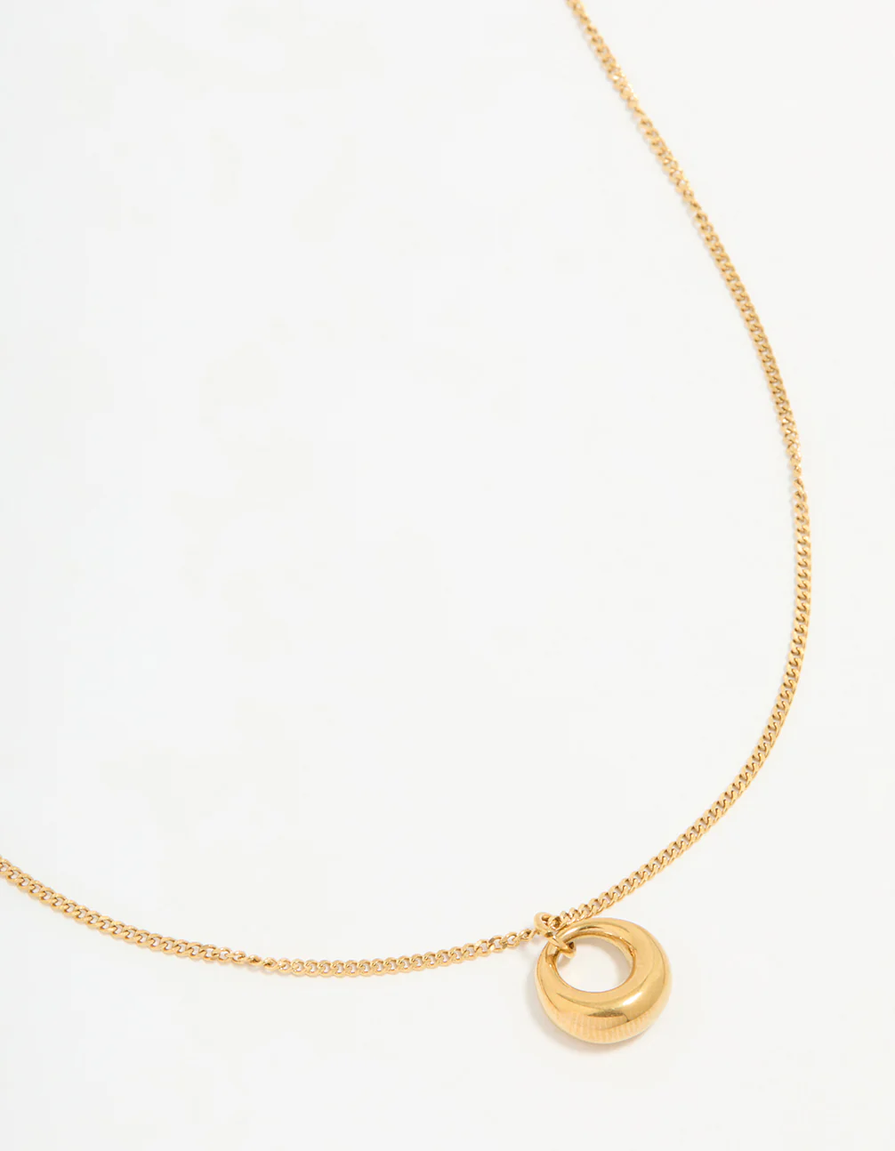 Waterproof Gold Plated Stainless Steel Bold Pendant Necklace