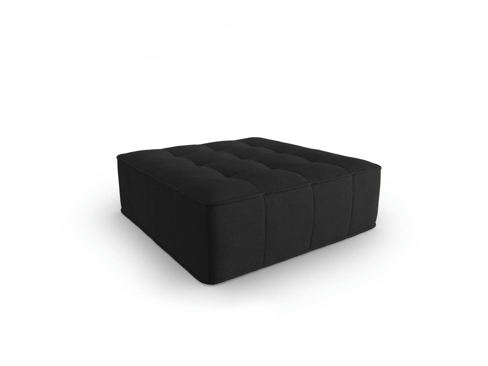 MIKE - Pouf 1 place en tissu structurel noir