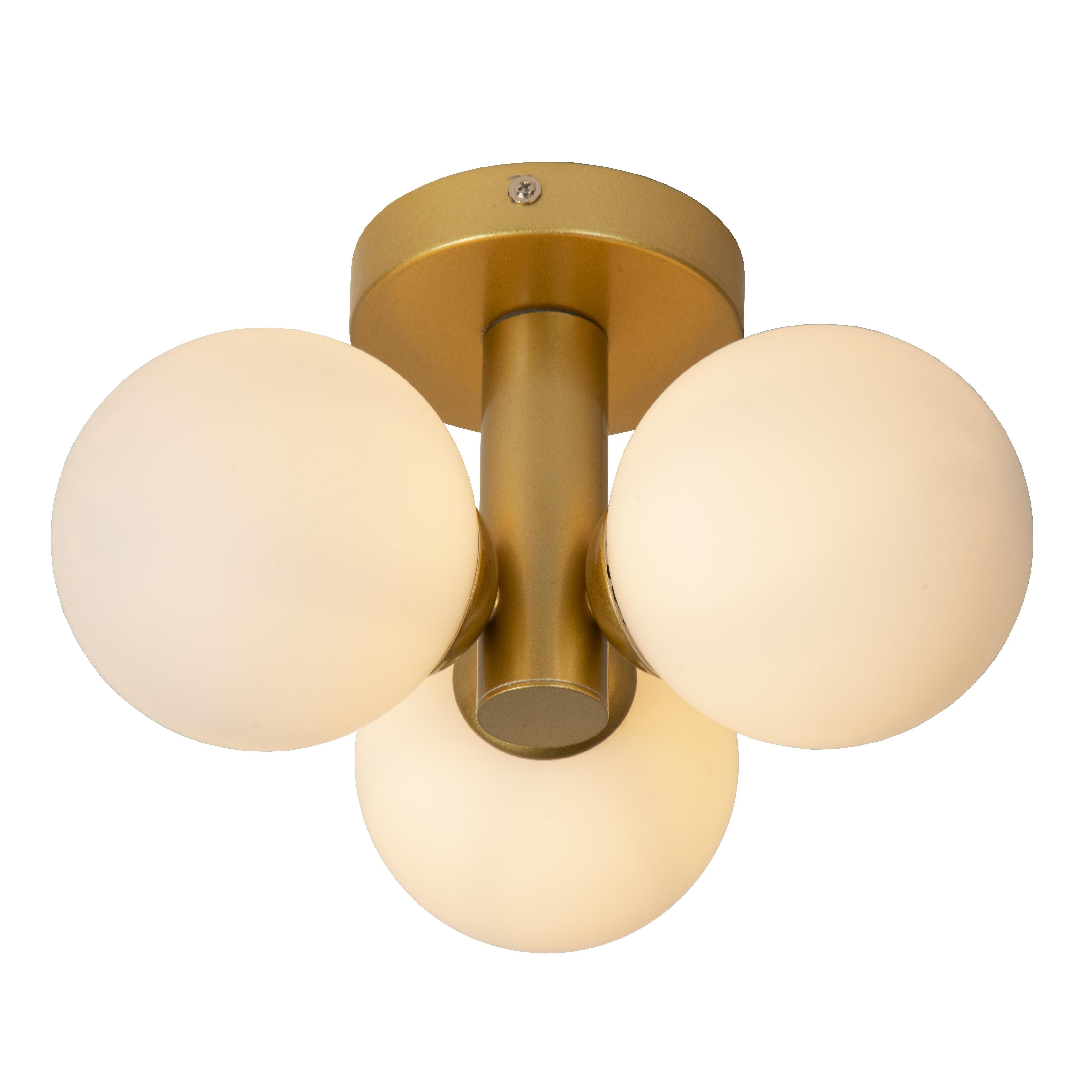 Trudy 3 plafondlamp Ø28 badkamer IP44 mat goud