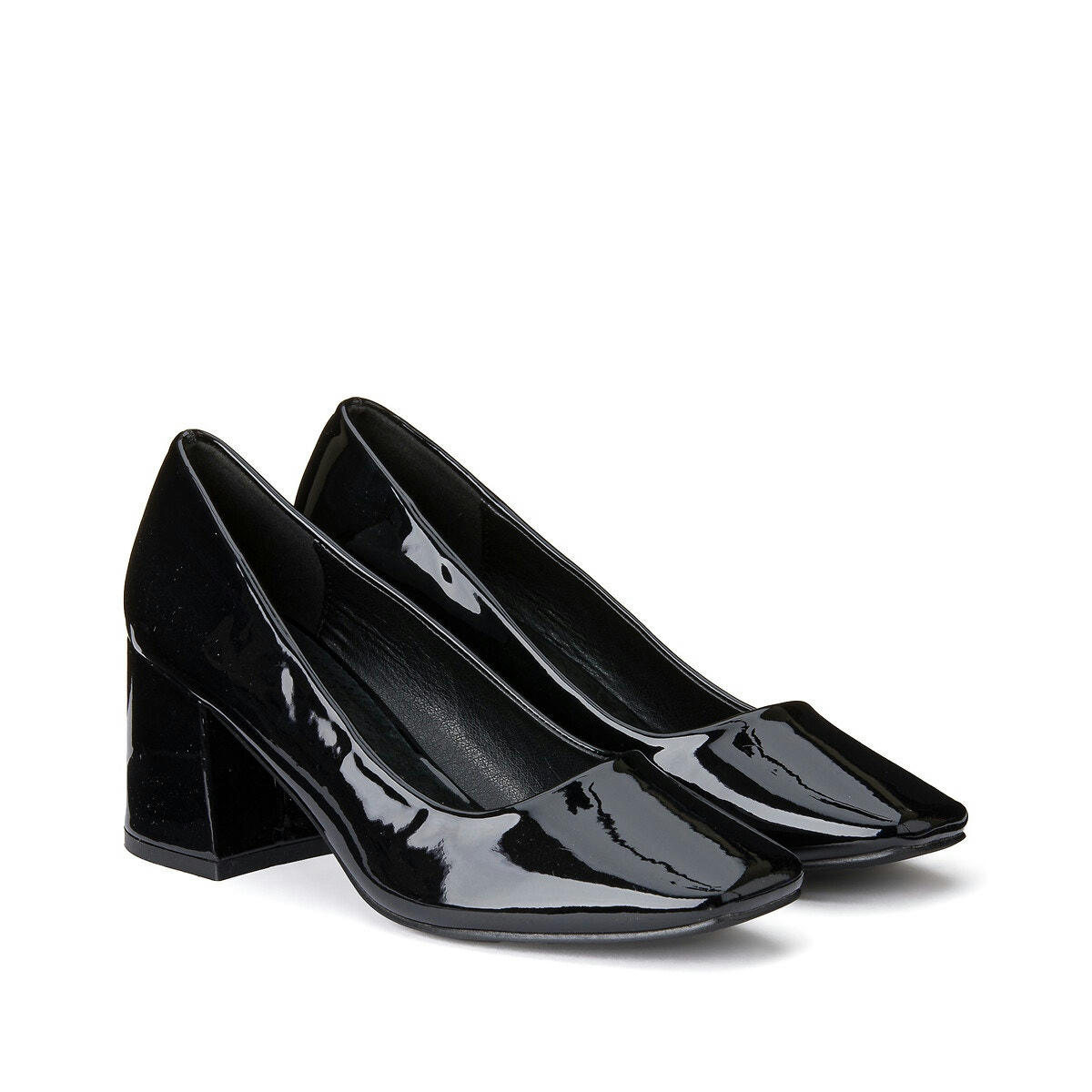 Escarpins vernis talon large