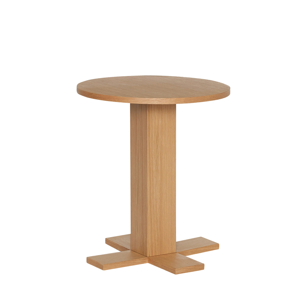 Hübsch bijzettafel Koohi - mdf/okoumé fineer - ø45xh50cm