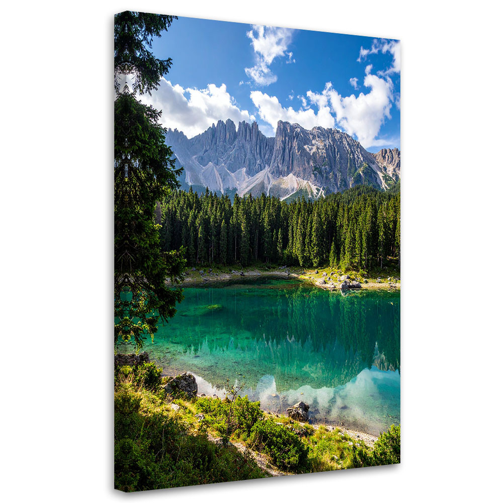 Obraz do salonu sypialni biura, Krajobraz jezioro góry natura 20x30