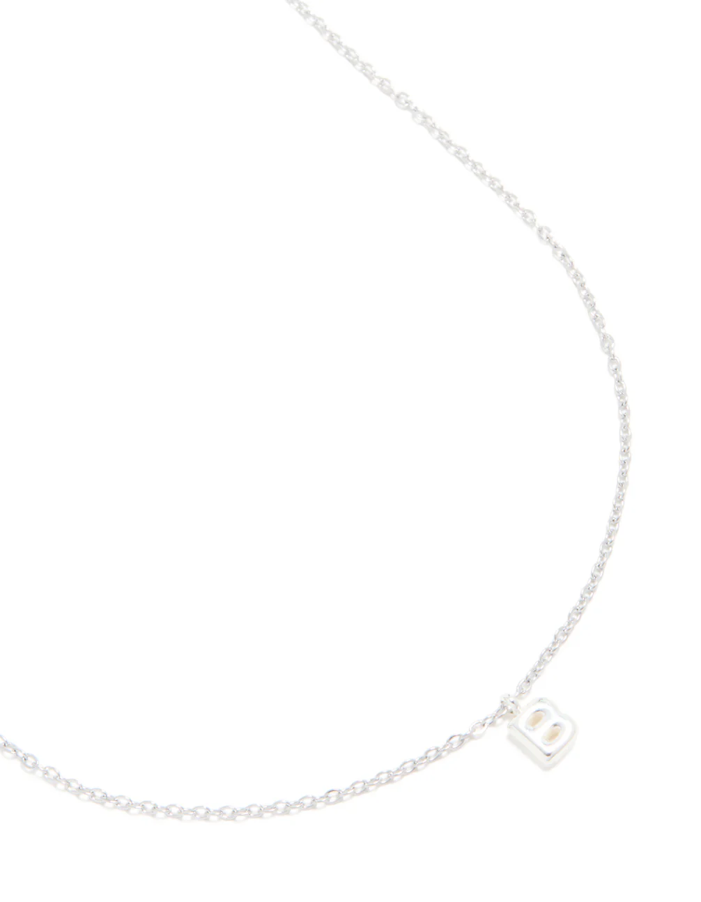 Waterproof Stainless Steel Mini Bubble Letter B Necklace