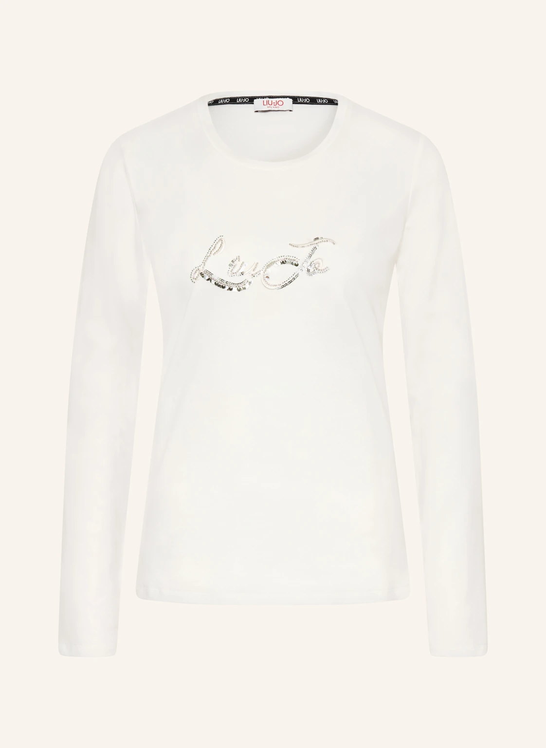 LIU JO Longsleeve mit Schmucksteinen