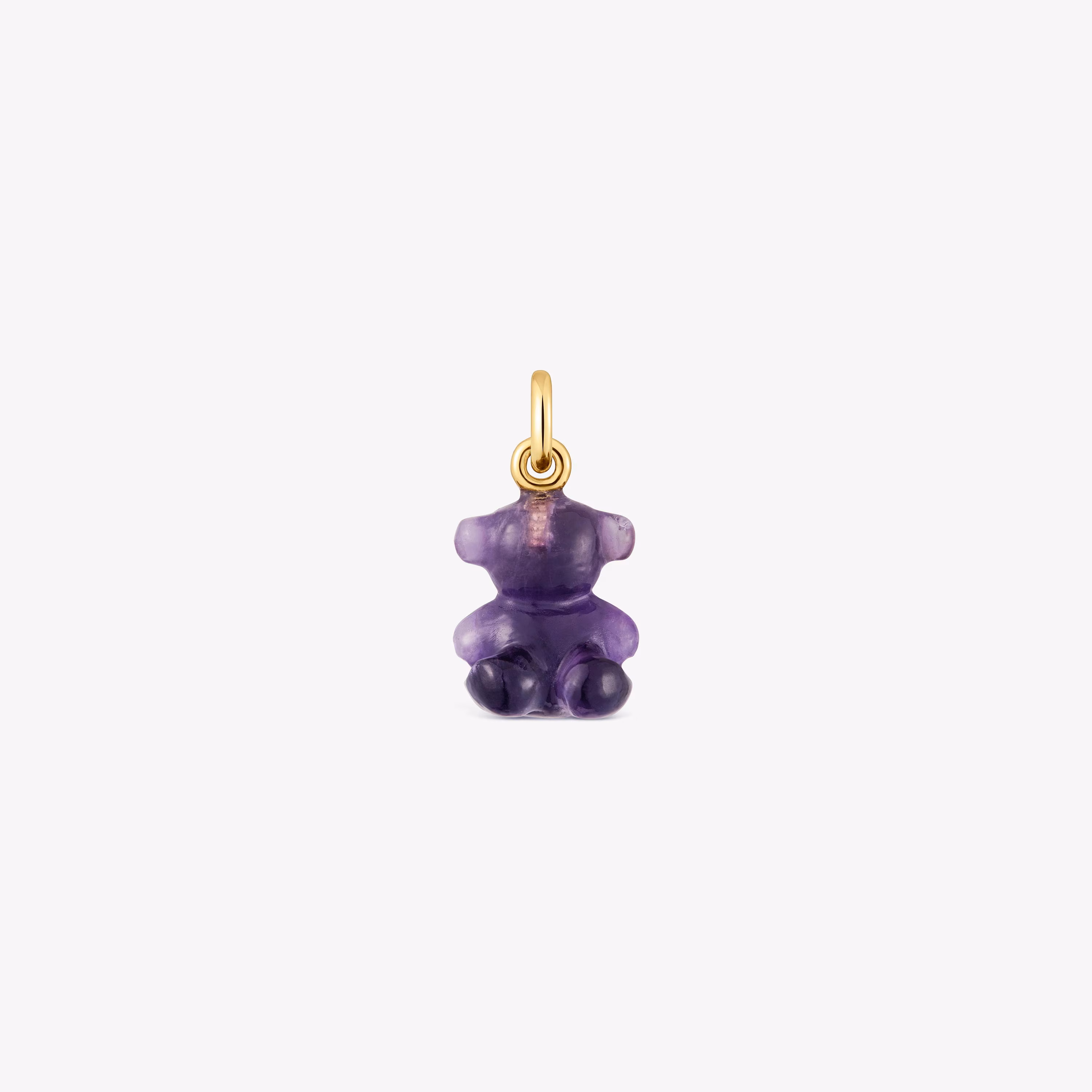Colgante oso pequeño con amatista y oro 14 kt Bold Bear