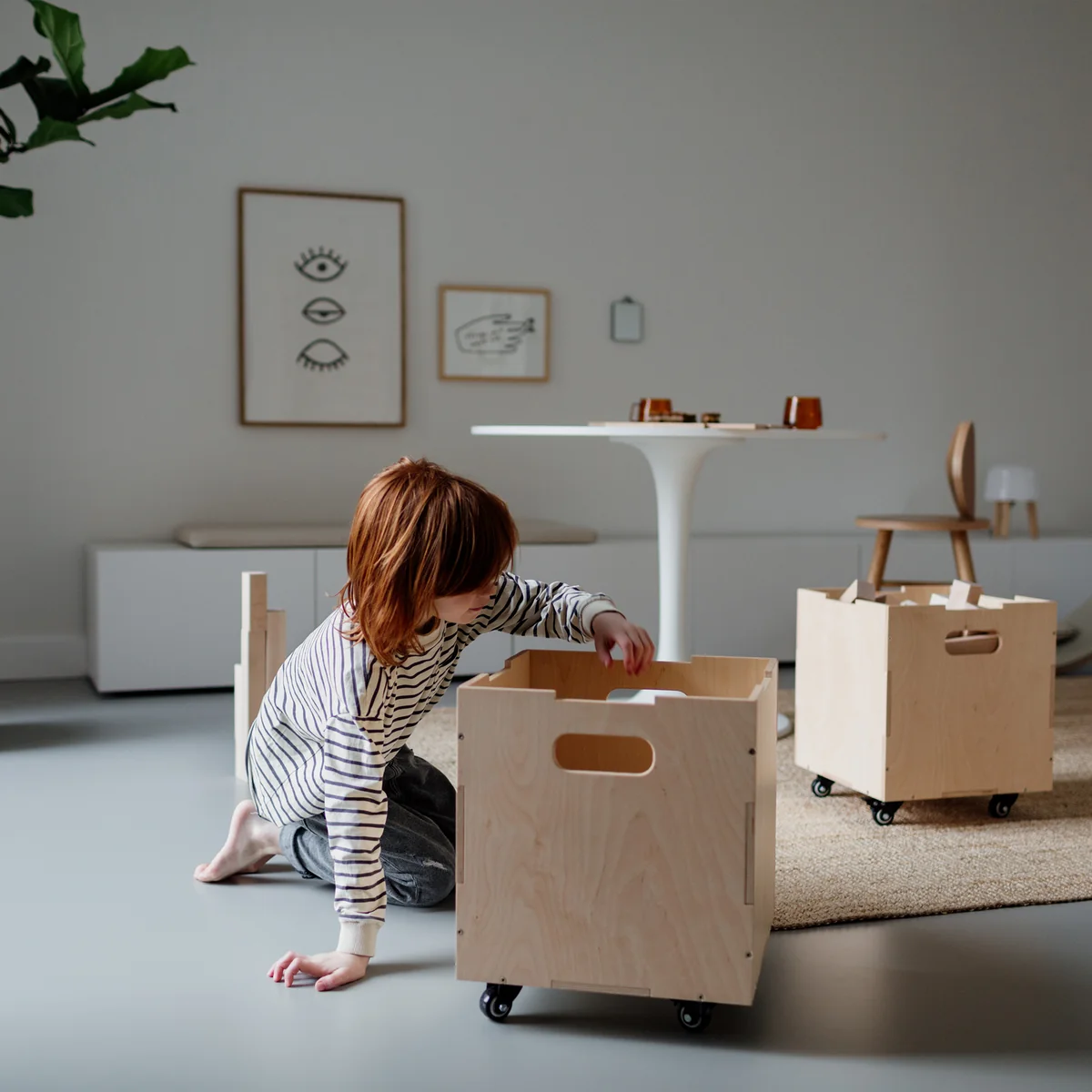 Nofred - Rollen für Cube Aufbewahrungsbox, schwarz