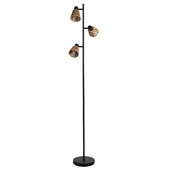 Lampadaire Davai 3 lampes métal noir H.160cm IP20 E14 40W Seynave