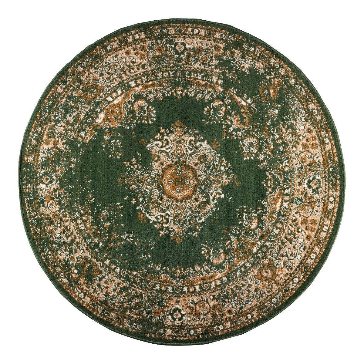 Interieur05 vloerkleed Keshan - groen - Ø160cm