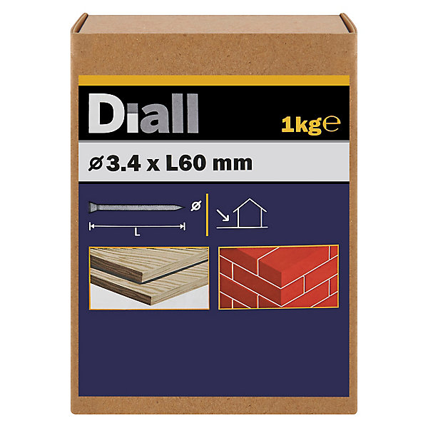 Clous de maçon en acier galvanisé 3,4x60 - 1kg