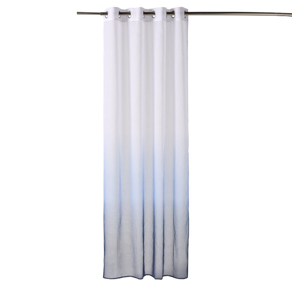 Voilage à oeillets 140x240cm Dolly tie and die blanc et bleu