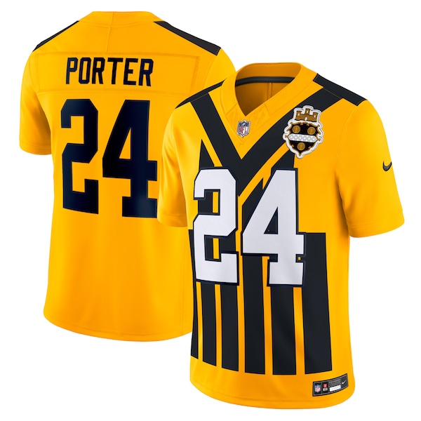 Joey Porter Jr. Pittsburgh Steelers Nike Alternate 1933 Throwback Vapor F.U.S.E. Limited Jersey - Gold/Black/White