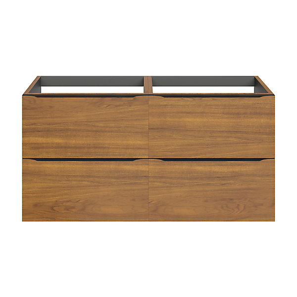 Meuble sous vasque suspendu effet noyer l.120 x H.60 x P.45 cm, GoodHome Imandra
