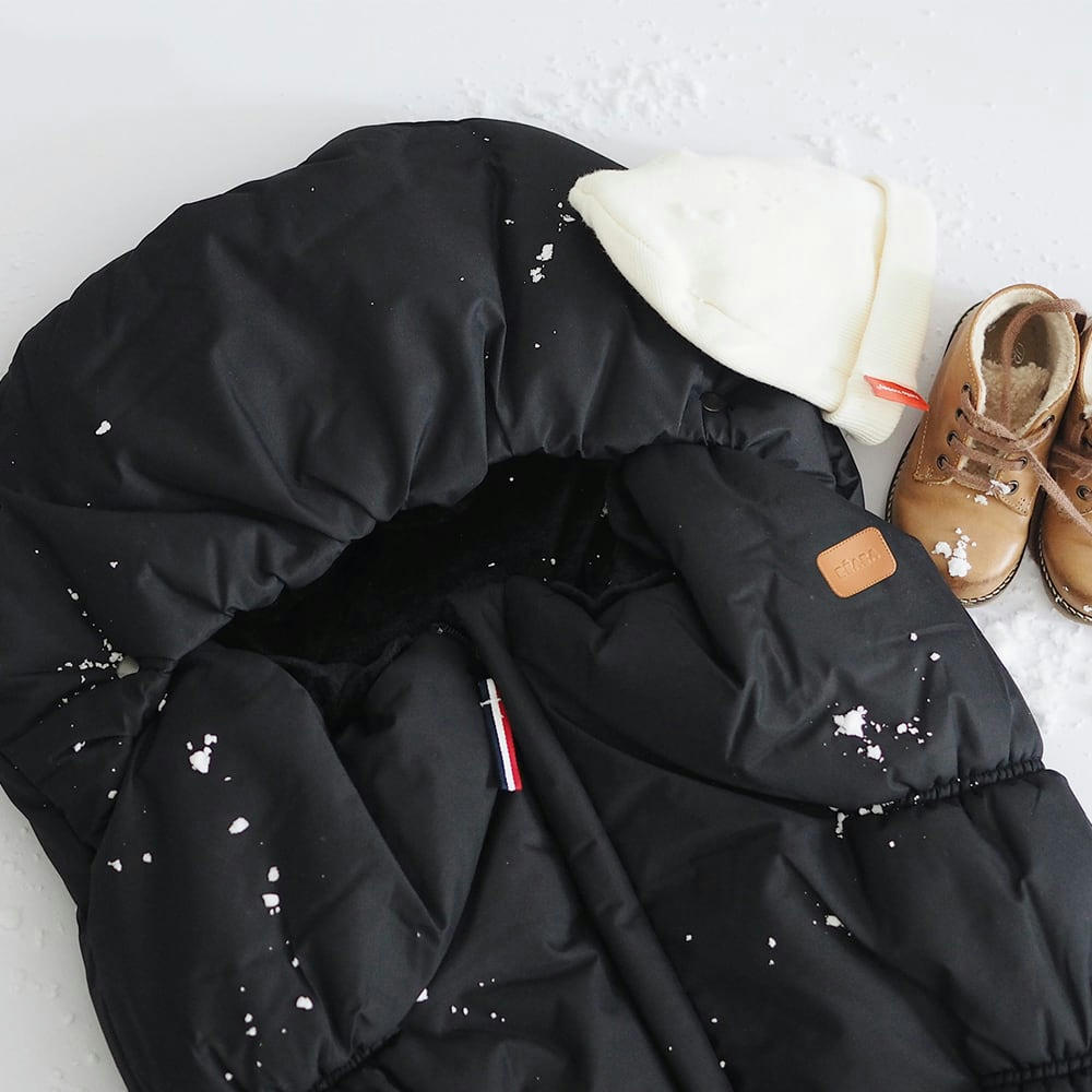 LES SORTIES - Chancelière poussette noir polaire blanche (6-24 mois)