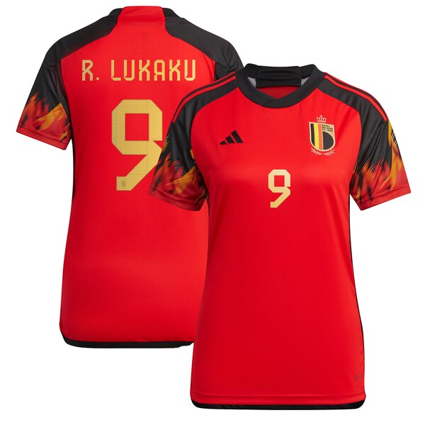 Romelu Lukaku Belgium National Team adidas Women's 2022/23 Home Replica Jersey - Red
