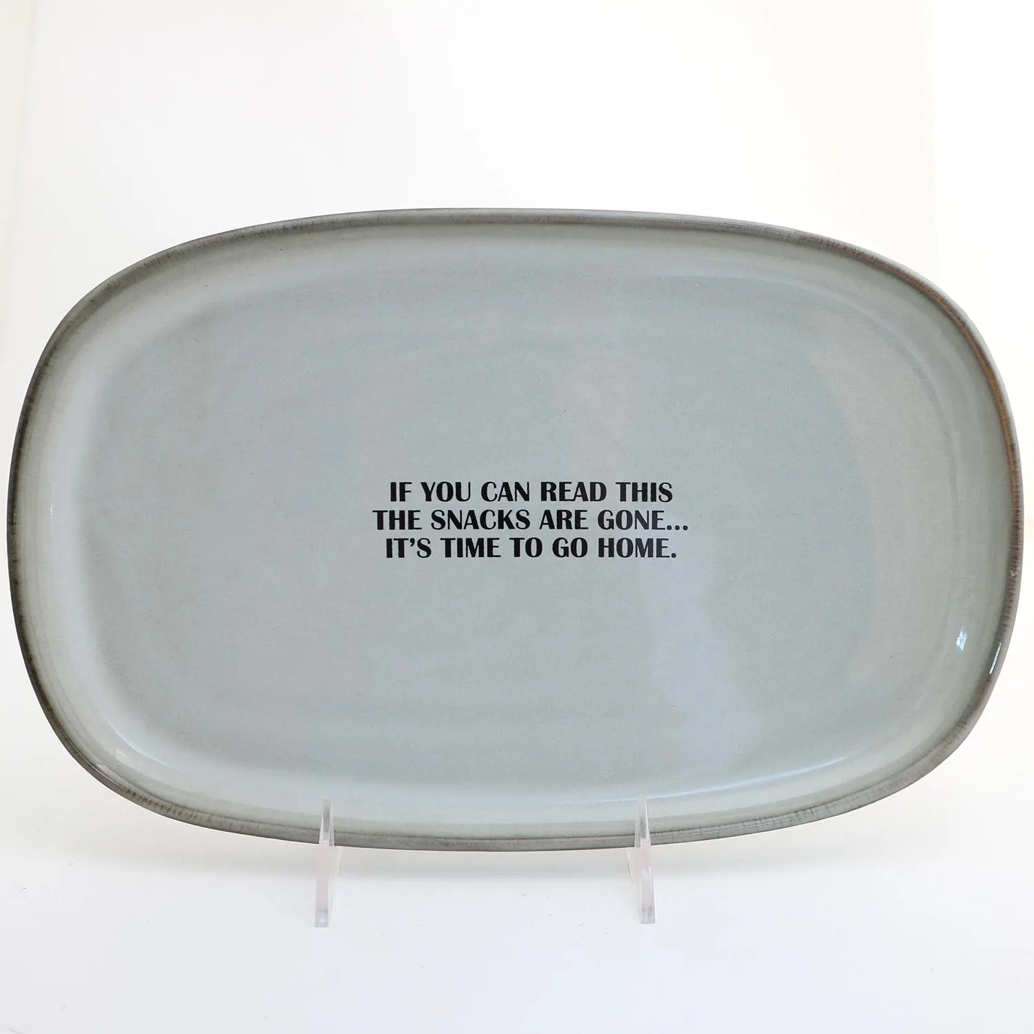 Handmade pottery platter snack tray hostess gift or party dish