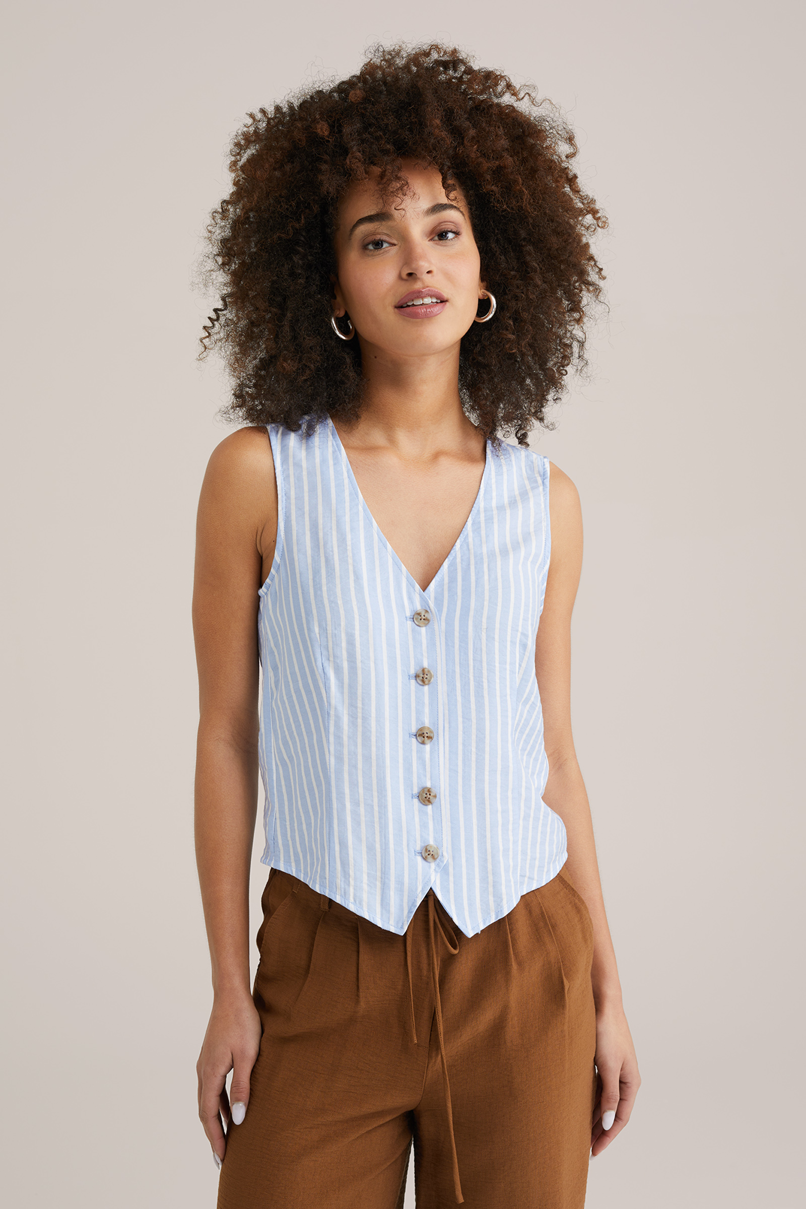 Dames Regular fit gilet met structuur