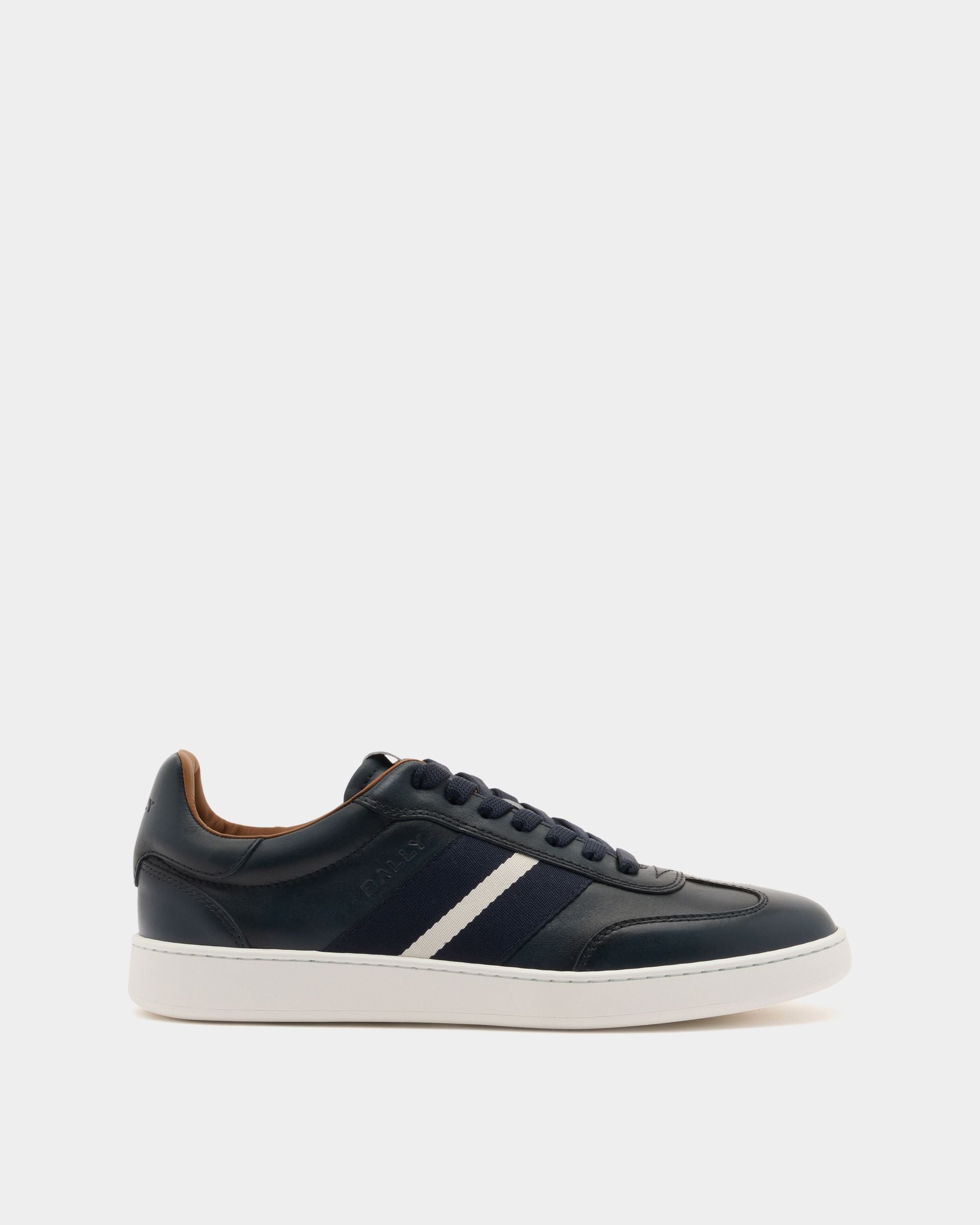 Retro Crest Sneaker Aus Leder In Navy Blue