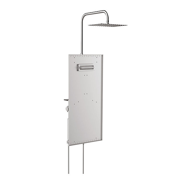 Colonne de douche thermostatique hydromassante mini prête à carreler, en aluminium anodisé, Valentin Batidouche