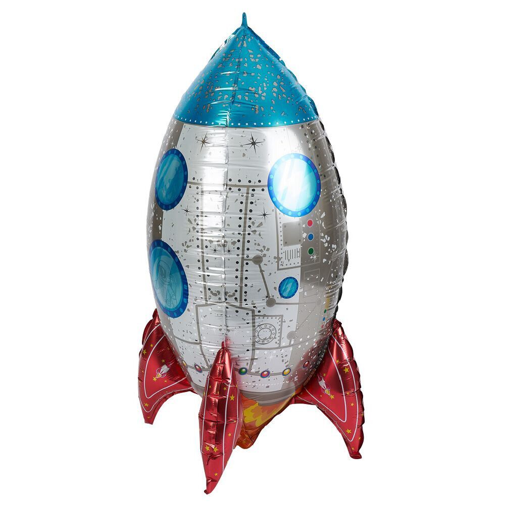 Ballon alu fusée H81cm