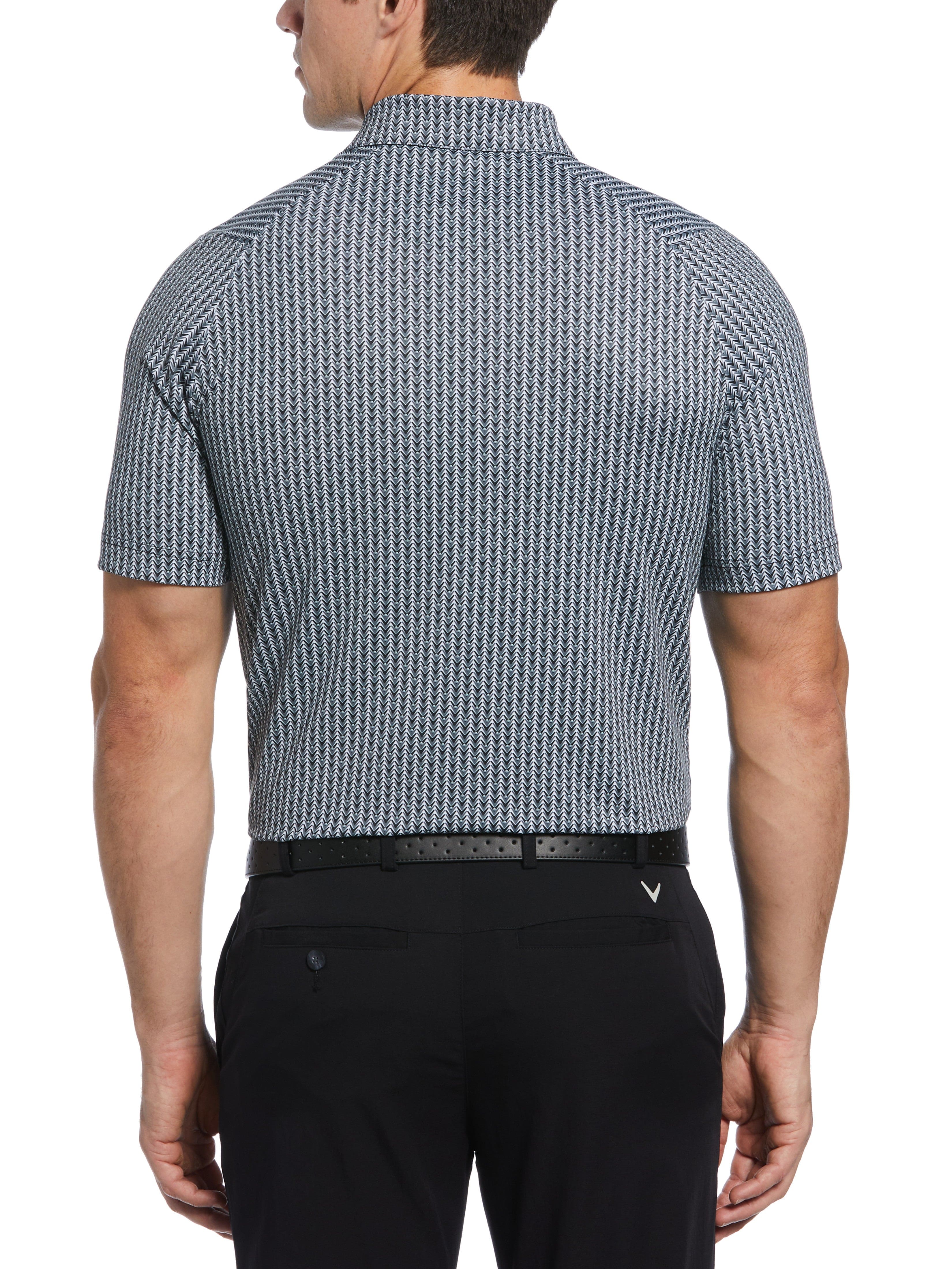 Mens Trademark Chevron Print Golf Polo